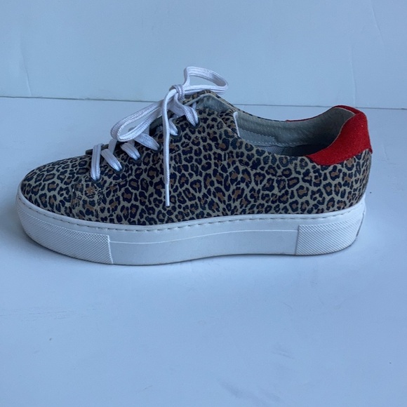 Erin Michael Portugal Topper leopard print lace sneaker retro inspired - Picture 15 of 16